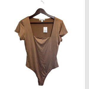 NWT And Now This Women's Core Bodysuit Brown Size Medium